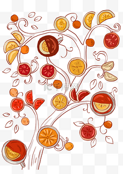 水果素材免费下载图片_手绘卡通水果插画