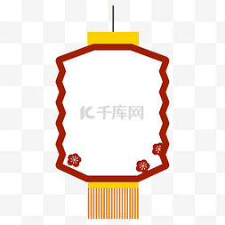 手绘中国风灯笼装饰边框