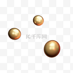 金色光泽质感圆球元素