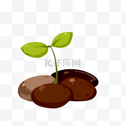 卡通蔬菜种子图片_豆芽保护自然蔬菜农作物清新
