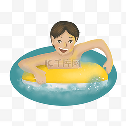 夏季游泳儿童素材