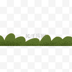 卡通植物绿的边条