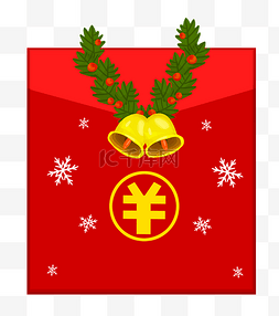 微信红包封面样机图片_喜庆圣诞节红色红包