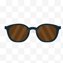 棕卡通图片_棕黑色太阳能挡光墨镜眼镜
