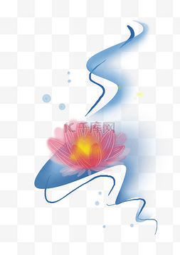 中元节鬼节水纹和莲花灯