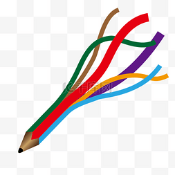 铅笔彩色图片_装饰彩色矢量铅笔
