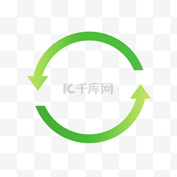 绿色循环箭头素材图