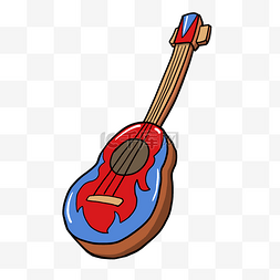 时尚乐器吉他插画
