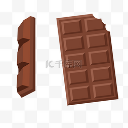卡通巧克力块图片_创意卡通巧克力块矢量素材