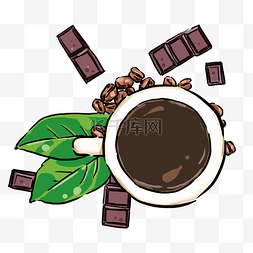 黑色咖啡图片_创意黑色咖啡插画