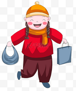 高兴回家图片_过大年带着行李回家女孩