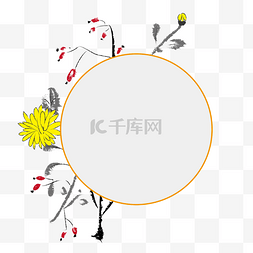梅花图片_手绘新年花朵边框