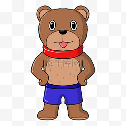 毛绒玩具png图片_卡通毛绒棕色小熊