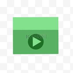 简约几何形状图片_绿色视频播放按钮