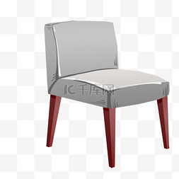 红色靠背椅图片_手绘灰色沙发椅插画