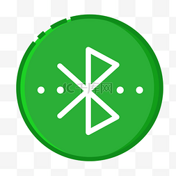 绿色圆形蓝牙图标按钮