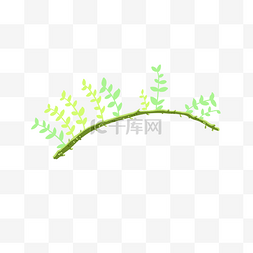 葱郁图片_卡通手绘绿色植物