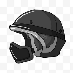 头盔面具图片_黑色的头盔插画装饰
