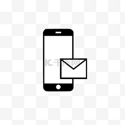 手机黑白图片_手机邮件发送手绘图案免扣免费下