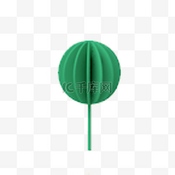 绿色的植物球免抠图