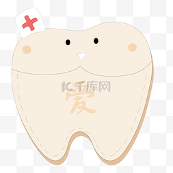 白色的牙齿 