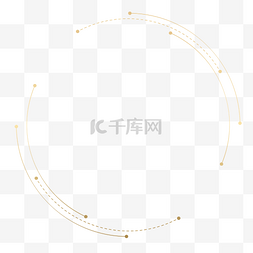 扁平图案元素图片_线性圆形免抠边框