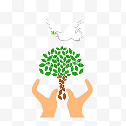 环境治理图标图片_爱护环境公益绿树