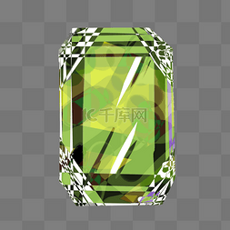 绿色钻石装饰插画