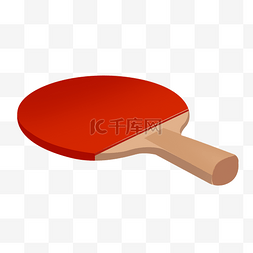 红色面的乒乓球拍
