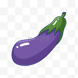 手绘插图蔬菜图片_手绘紫色茄子插画