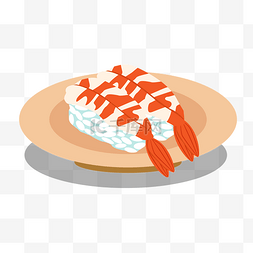 虾手绘图片_龙虾寿司免扣元素