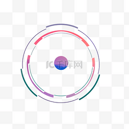 科技简约圆圈图片_渐变几何图案圆形图案