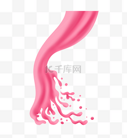 液体粉色图片_飞溅的液体