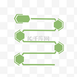 ppt模板卡通图片_绿色线条样式分类图标