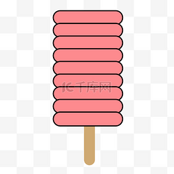 手绘卡通零食甜食图片_手绘粉色冰淇淋免抠图
