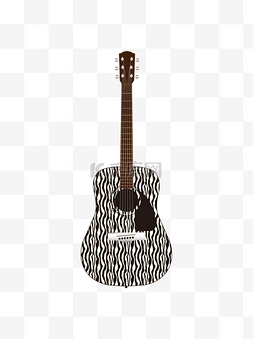 斑马斑马图片_绘制音乐斑马吉他可商用元素