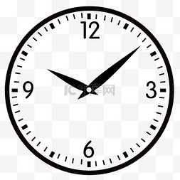 时间效益图片_黑白圆盘时钟装饰图案素材