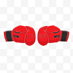 手绘保护的拳击手套