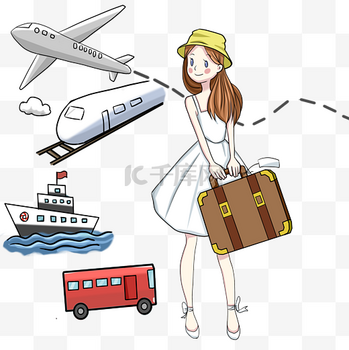 旅游达人卡通图片_旅游达人卡通素材-旅游达人卡通图片大全-千库网
