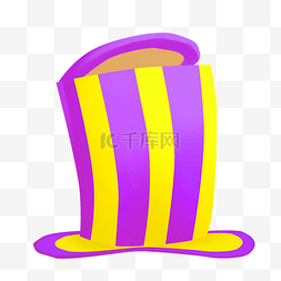 黄紫色帽子 
