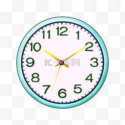 横向时间轴轴图片_蓝色时间钟表插图