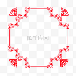 底纹花边设计图片_红色花纹花边边框装饰