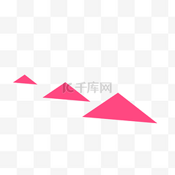 扁平几何电商图片_粉色创意几何三角形元素