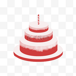 生日蛋糕红色蜡烛图片_蛋糕生日蛋糕