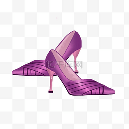 紫色时尚韩版女高跟鞋
