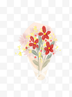 花朵手绘花朵图片图片_手绘水彩花束素材