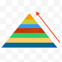 彩色上升图片_商务矢量彩色上升金字塔