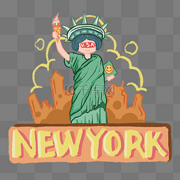 纽约文化美利坚城市自由女神街头