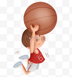 篮球赛图片_课外活动投篮的男孩