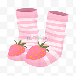 袜子粉色图片_儿童用品袜子插画